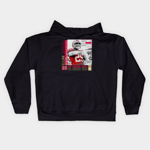 Elijah Mitchell Paper Poster Kids Hoodie by art.Hamdan